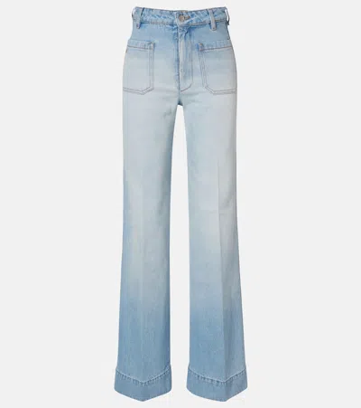 Victoria Beckham Alina High-rise Flared Jeans In Blue