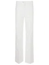 Victoria Beckham Womens Washed White Alina Flared-leg Denim Jeans In White