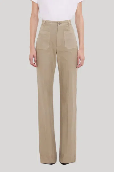 Victoria Beckham Womens Stone Grey Alina Wide-leg Denim Jeans In Neutral
