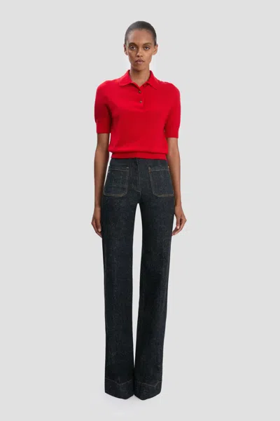 Victoria Beckham Alina Jean Short In Indigo In Purple