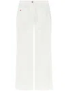 Victoria Beckham Womens Washed White Alina Flared-leg Denim Jeans In Washed White