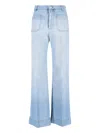 Victoria Beckham Patch-pocket Straight Leg Jeans In Multi