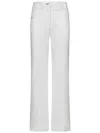 Victoria Beckham High-waisted Flared White Jeans With Red Logo Embroidery In White