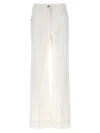 Victoria Beckham Womens Washed White Alina Flared-leg Denim Jeans In White