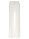 Victoria Beckham Womens Washed White Alina Flared-leg Denim Jeans In White