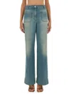 Victoria Beckham Alina Straight Leg Jeans With Front And Back Pockets