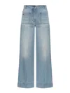 Victoria Beckham Vaqueros Rectos - Azul In Blue