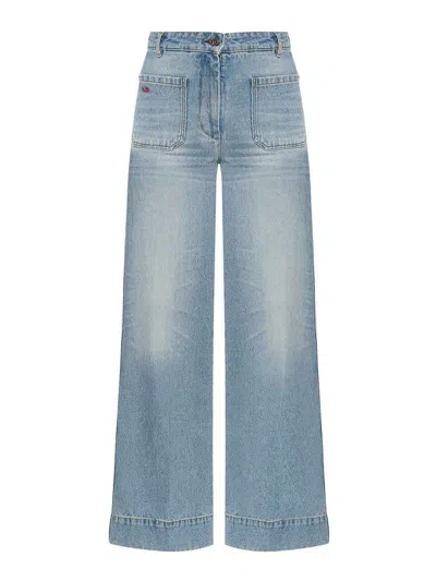 Victoria Beckham Vaqueros Rectos - Azul In Blue