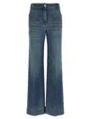 Victoria Beckham Alina Jean With Back And Front Pockets In Blue