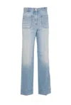 Victoria Beckham Alina Cropped Bootcut Jeans In Blue
