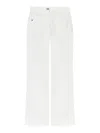Victoria Beckham Flared High-waist Jeans With Subtle Logo Detail In White