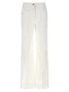 Victoria Beckham Womens Washed White Alina Flared-leg Denim Jeans In White