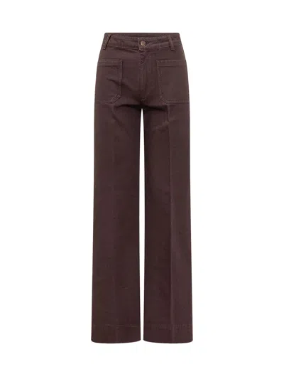 Victoria Beckham Alina Jet High-waisted Jeans - 34 Length In Burgundy