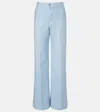 Victoria Beckham Alina Mid-rise Wide-leg Jeans In Blue