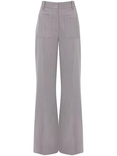 Victoria Beckham Alina Palazzo Pants In Grau
