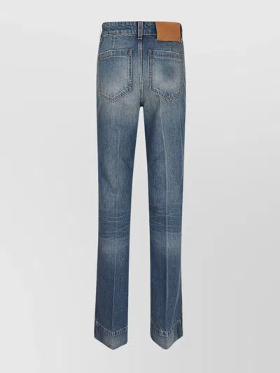 Victoria Beckham Alina Patch Pocket Belted Jeans In Multi