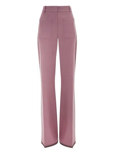 Victoria Beckham Alina Pocket-detail Trousers In Pink