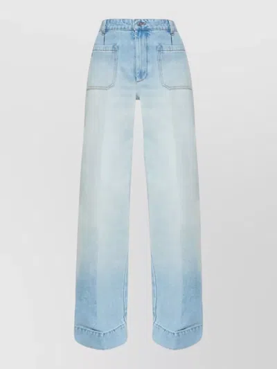 VICTORIA BECKHAM ALINA REGULAR FIT DENIM TROUSERS FIVE POCKETS