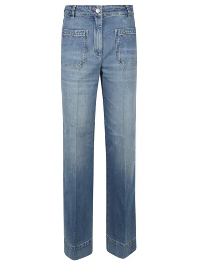 Victoria Beckham Alina Regular Jeans In Blue