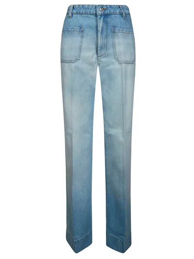 Victoria Beckham Alina Regular Jeans For Women In Blue