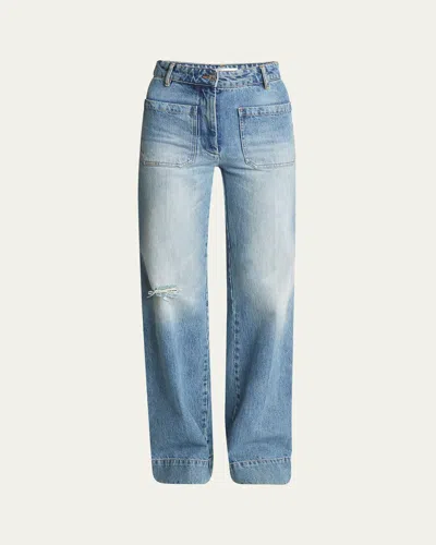 Victoria Beckham Alina Straight-leg Jeans In Blue