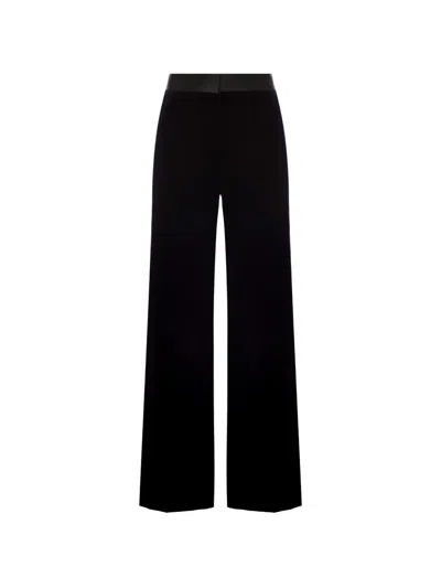 Victoria Beckham Alina Straight Leg Trousers In Black