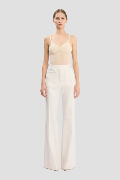 Victoria Beckham Alina Trouser In Bone In White