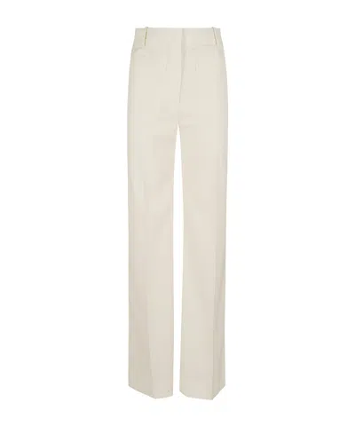 Victoria Beckham Alina Patch-pocket Wool Trousers In White