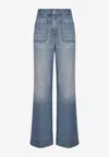 Victoria Beckham Alina High-rise Wide-leg Jeans In Blue