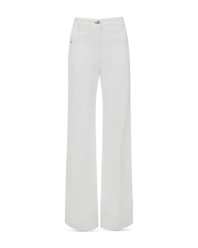 VICTORIA BECKHAM ALINA WIDE LEG JEANS IN WASHED WHITE
