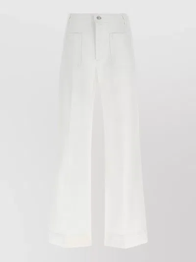 Victoria Beckham Alina Wide Leg Jeans Trousers In White