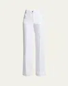 Victoria Beckham Alina Wide Leg Regular Jeans, White In White