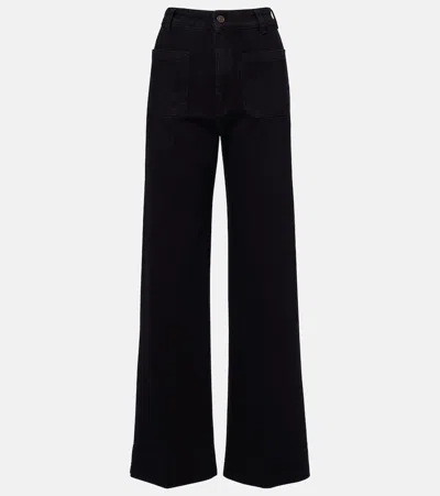 Victoria Beckham Alina Wide-leg Jeans In Black
