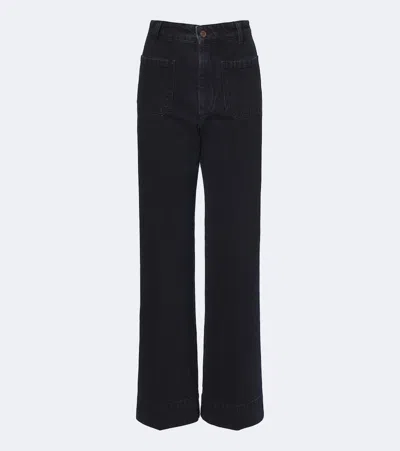 Victoria Beckham Alina Wide-leg Jeans In Blue
