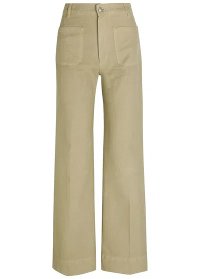 Victoria Beckham Alina Wide-leg Jeans In Neutral
