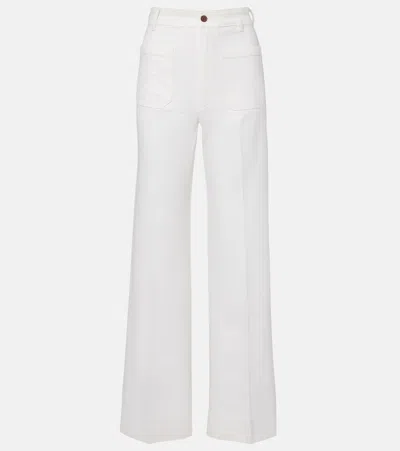Victoria Beckham Alina Wide-leg Jeans In White