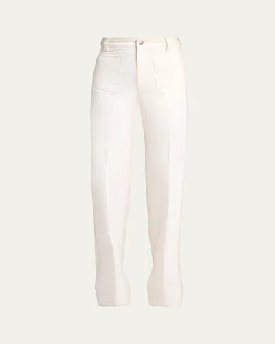 Victoria Beckham Alina Wide-leg Jeans In White