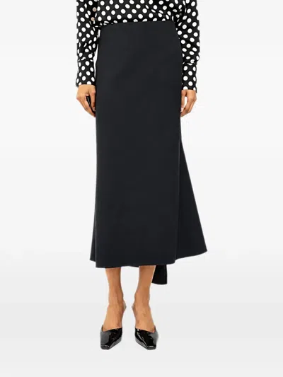 Pre-owned Victoria Beckham A-line Midi Skirt In Blue