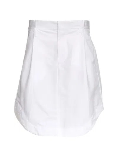 Victoria Beckham A-line Midi Skirt In White