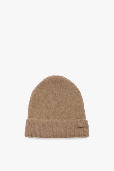 Victoria Beckham Alpaca Hat In Antique Wood In Brown