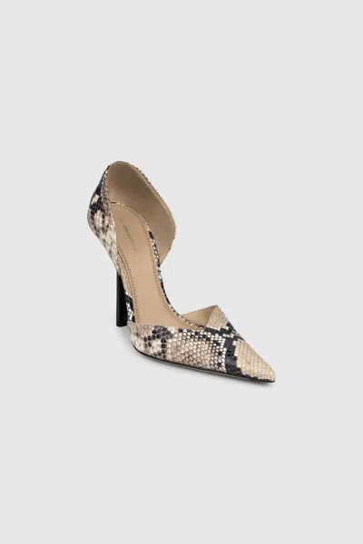 Victoria Beckham Angle D'orsay Pump 115 Snake Print Leather In Animal Print