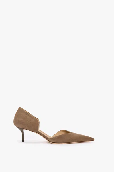 Victoria Beckham Angle D'orsay Pump 55 In Brown