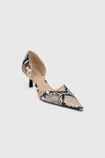 Victoria Beckham Angle D'orsay Pump 55 Snake Print Leather In Multi