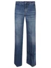 Victoria Beckham Faded Wash Five-pocket Jeans With Belt Loops