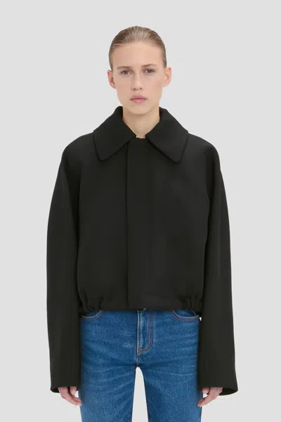 Victoria Beckham Arden Bomber Jacket In Black
