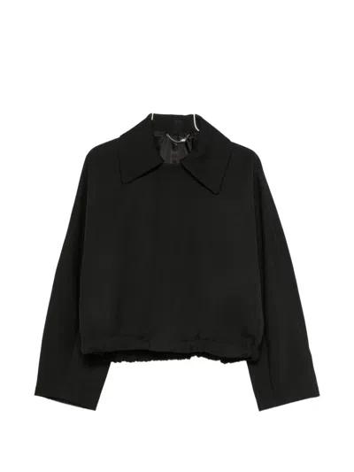 Victoria Beckham Arden Zip-up Wool Jacket In Black
