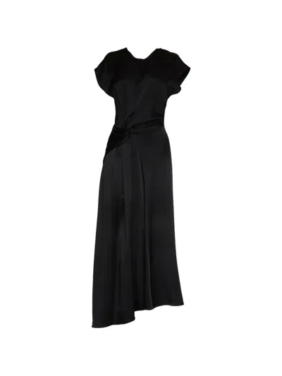 Victoria Beckham Aria Midi Dress In Black