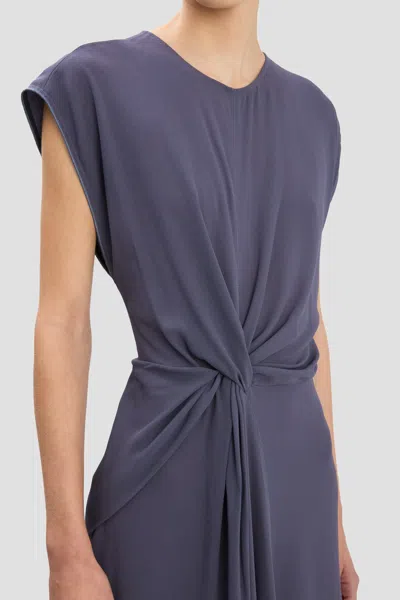 Victoria Beckham Aria Midi Dress In Eclipse In Purple
