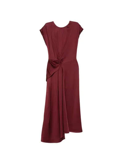 Victoria Beckham Aria Twist-detail Midi Dress In Red