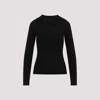 Victoria Beckham Asymmetric Cut Out Crewneck Top In Black